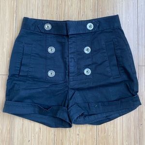 High Waisted Black Talula Shorts